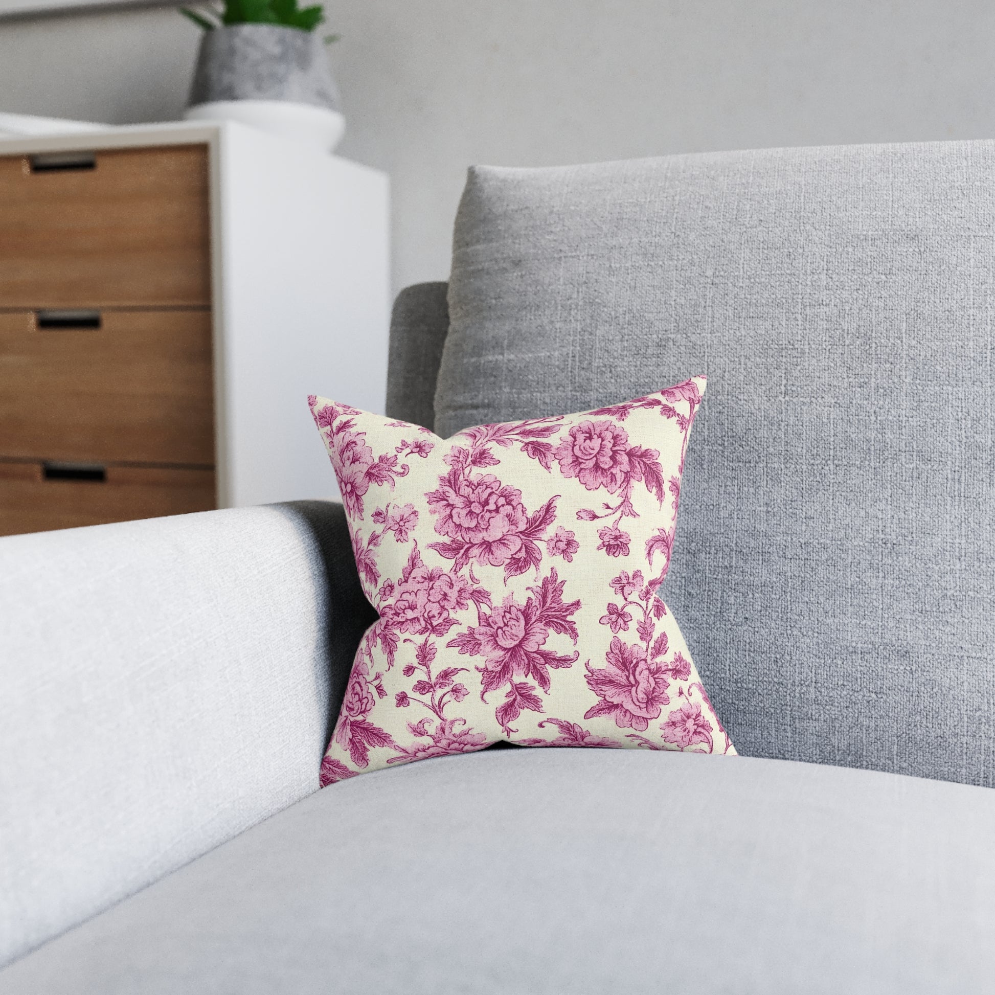 Shabby Chic Floral Square Pillow