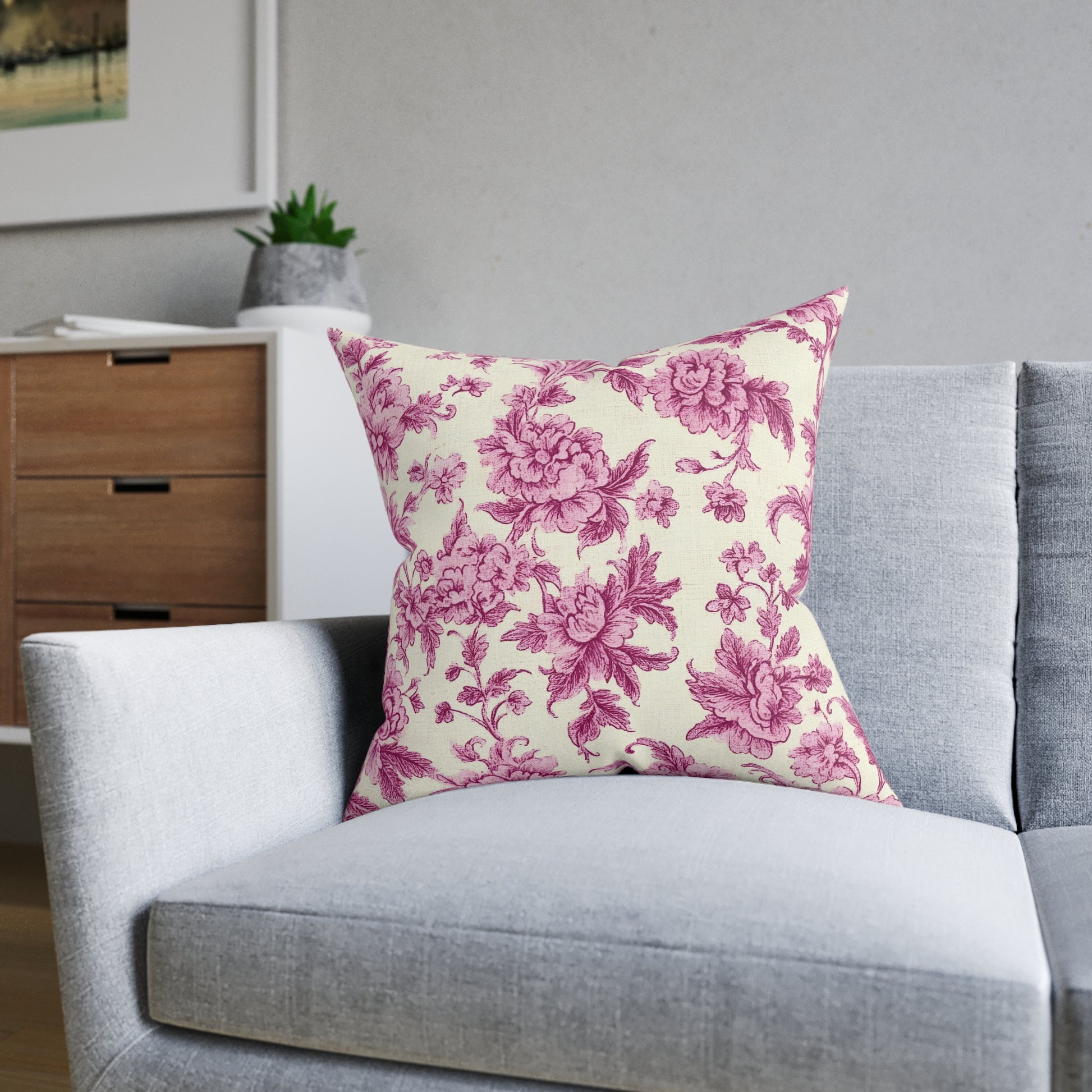 Shabby Chic Floral Square Pillow